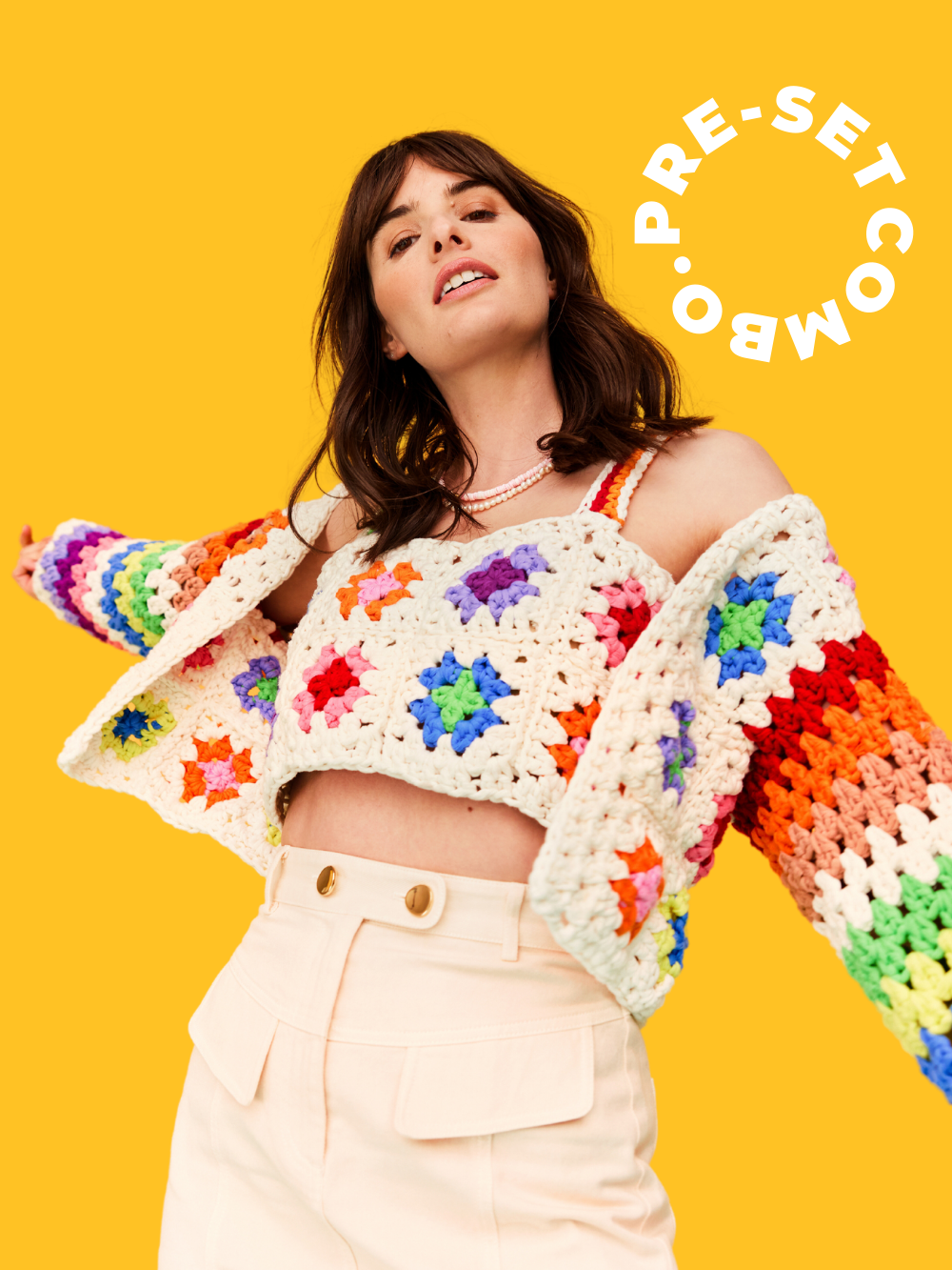 Daisy Granny Square Cardigan Crochet Kit