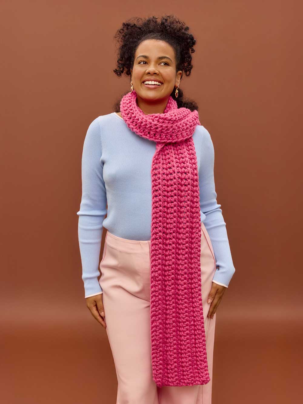 Bold, Chunky Crochet You Can Nail Fast Bonnie Scarf Kit by Cardigang