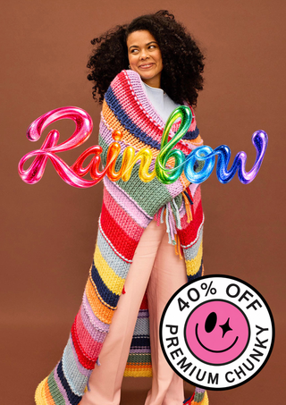 Rainbow Billie Blanket Knit Kit - Primo Merino