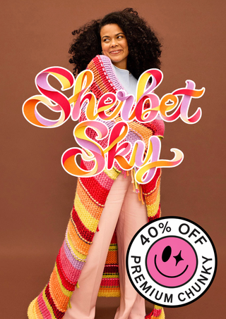 Sherbet Sky Billie Blanket Knit Kit - Primo Merino