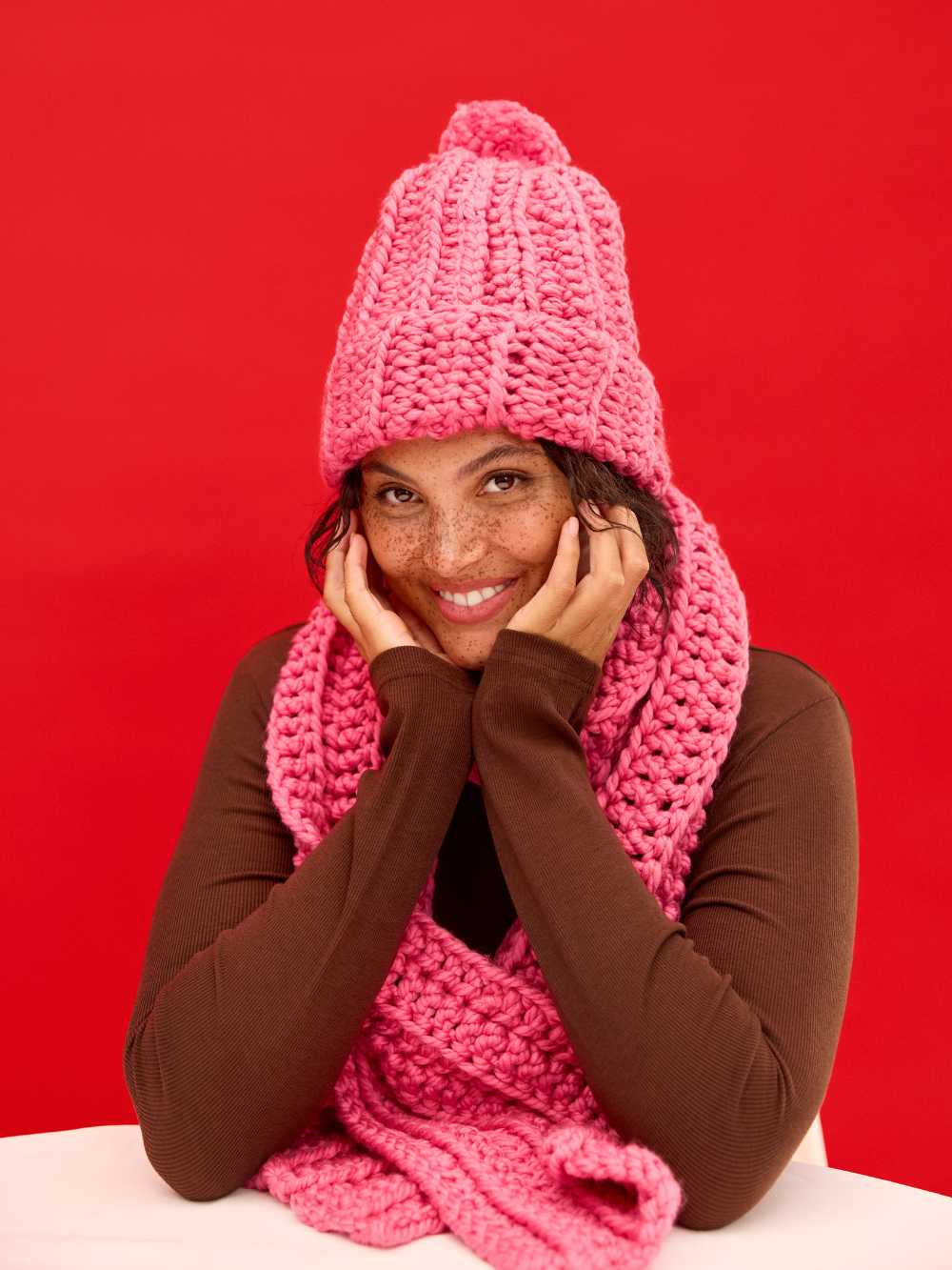 Bold, Chunky Crochet You Can Nail Fast Bonnie Scarf Kit by Cardigang
