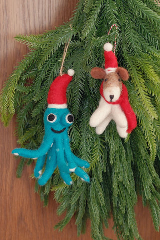 Christmas Octopus Decoration