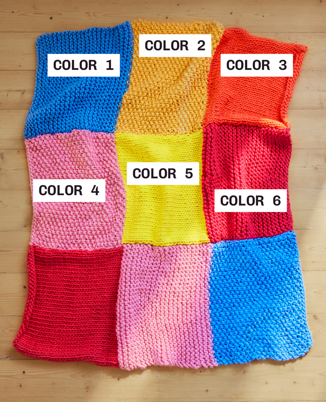 Milo Patchwork Blanket Knit Kit