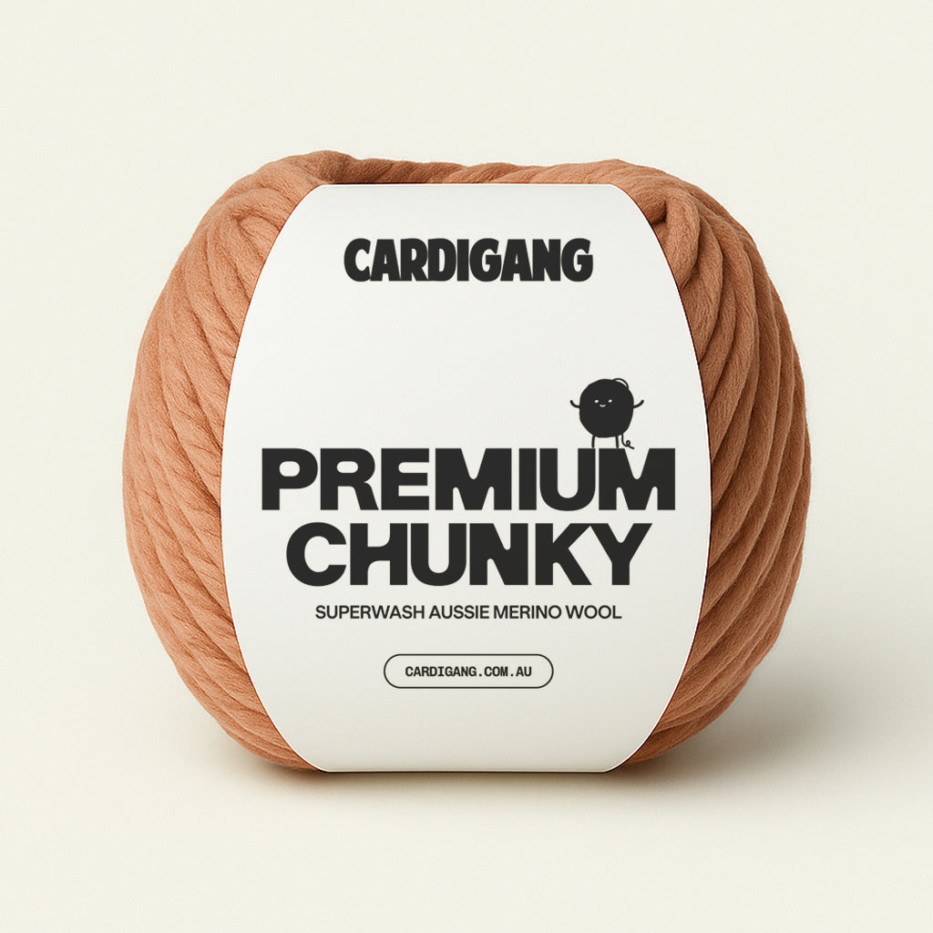 Merino Choco Choco Mousse | Premium Chunky Aussie Merino Wool | Cardigang