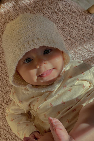 Teddy Baby Bonnet Knit Kit