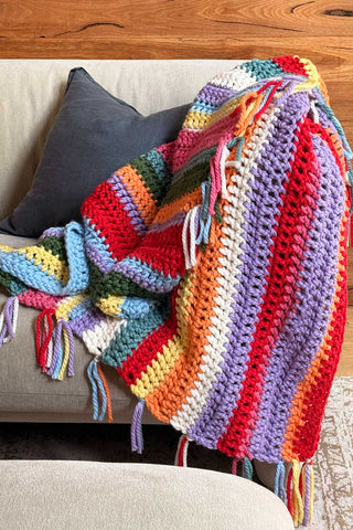Rainbow Joy Blanket Crochet Kit