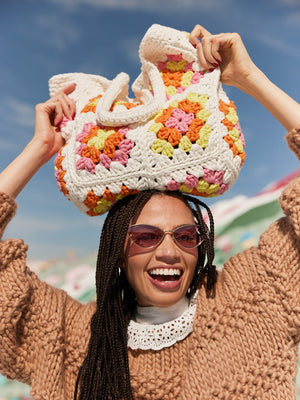 Poppy Granny Square Bag Crochet Kit