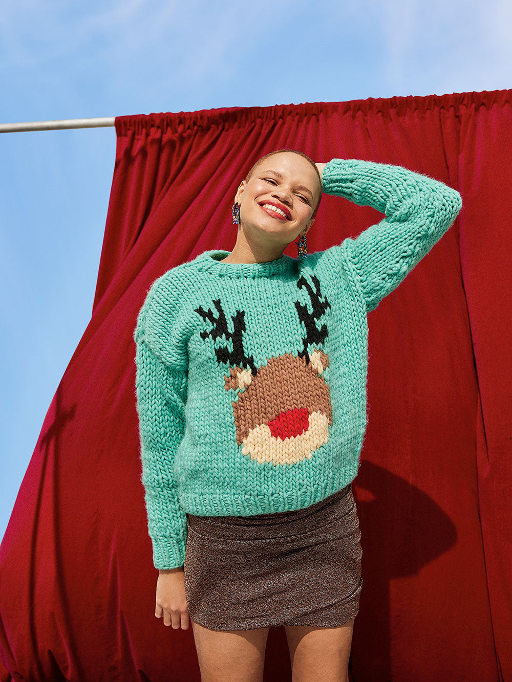 Cardigang Rudolph Christmas Sweater, knit it yourself with Cardigang.