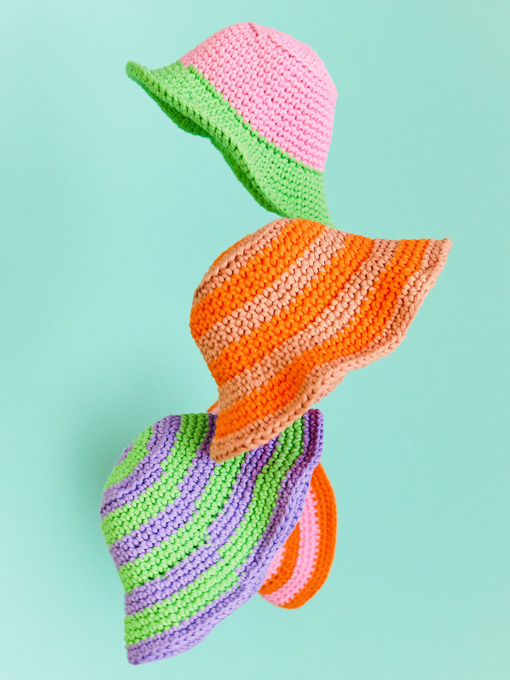 Beginner crochet bundle - knot bag and bucket hat